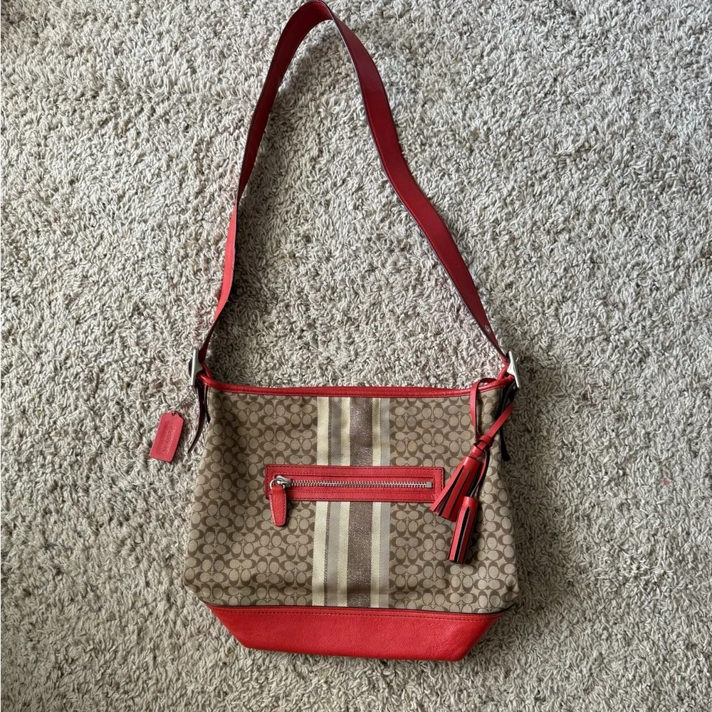 Coach Legacy Signature Stripe Bag